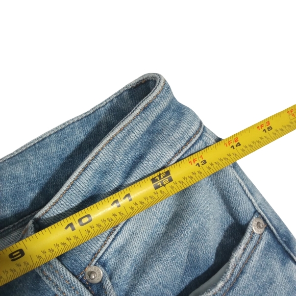 Pistola Women Colleen High Rise Light Wash Jeans Slit Raw Hem Straight Leg Denim - Picture 4 of 7